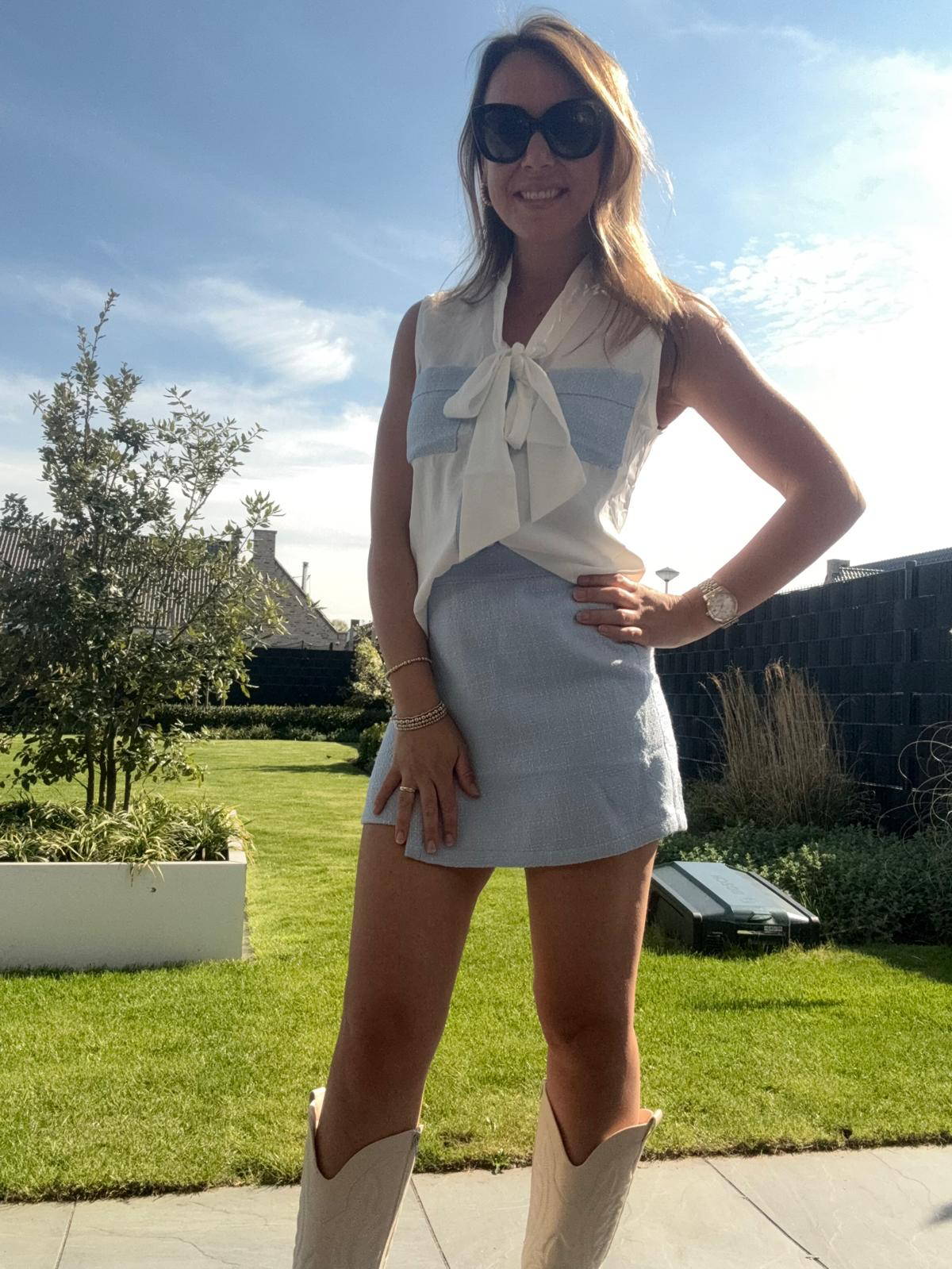 Blouse Blue Skies Wit